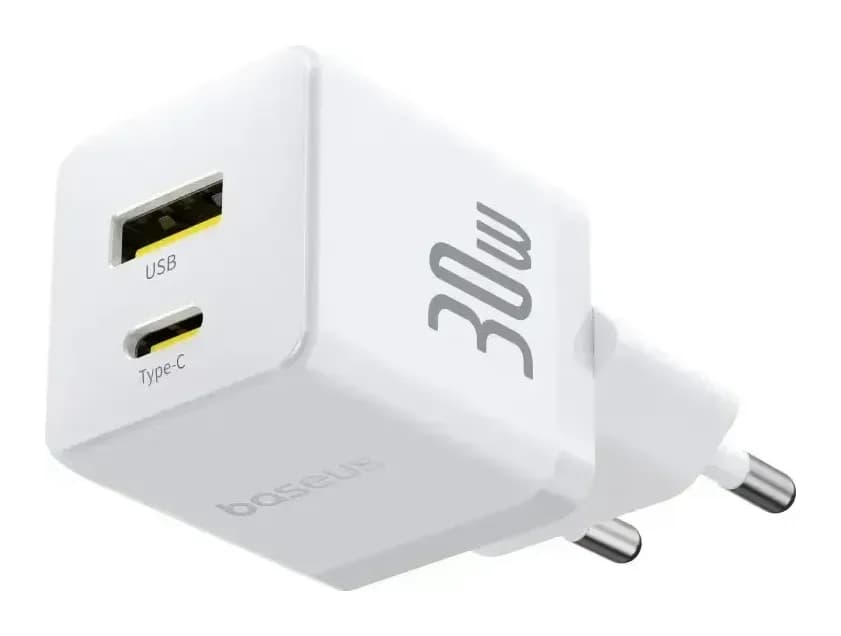 Зарядное устройство сетевое Baseus Palm C+U 30W EU / P1011160A213-01 (белый)