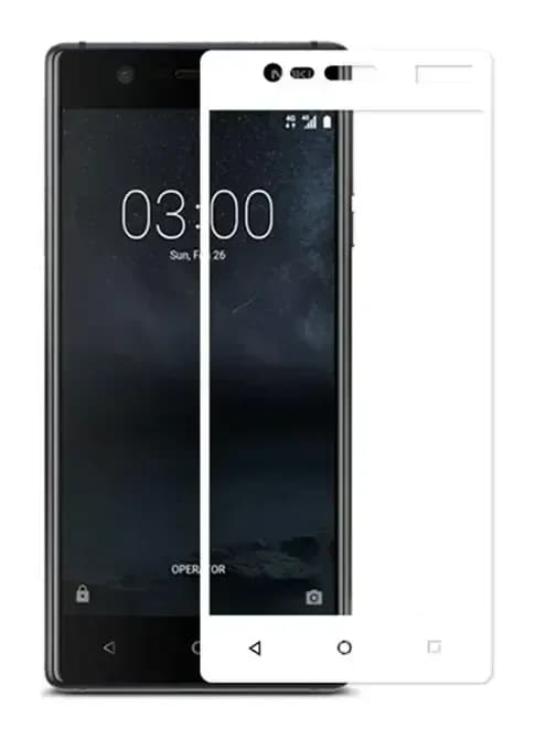 Защитное стекло для телефона Case Full Screen для Nokia 3 (белый/глянец)