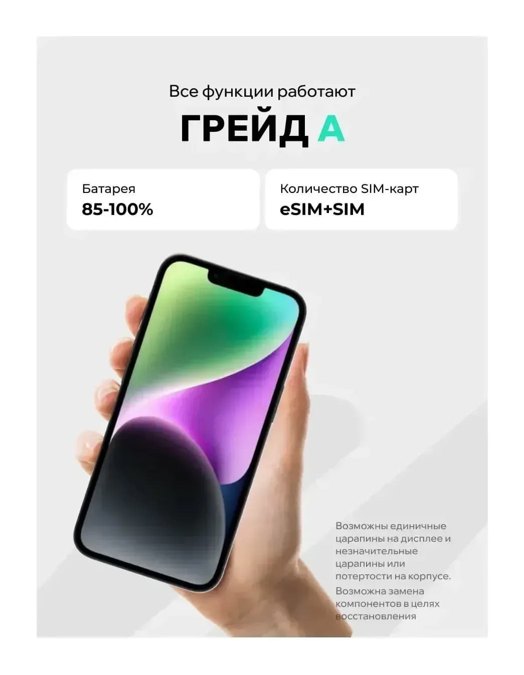 Смартфон восстановленный Apple iPhone 14 128GB ELNU Грейд A (Midnight)