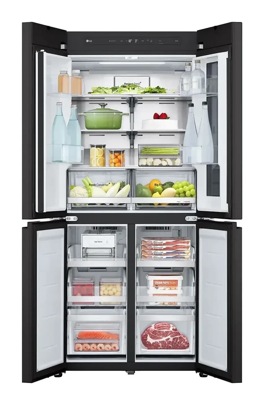 Холодильник с морозильником LG GC-V22FHBBM