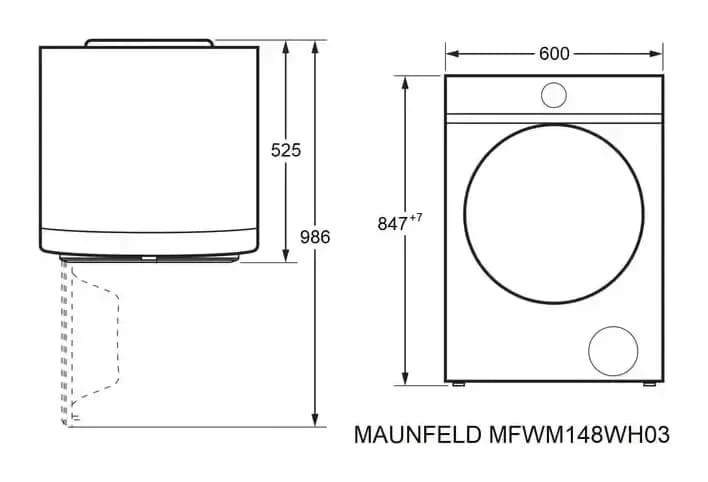 Стиральная машина Maunfeld MFWM148WH03