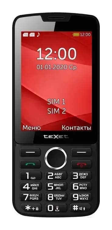 Мобильный телефон Texet TM-308 (черный/красный)