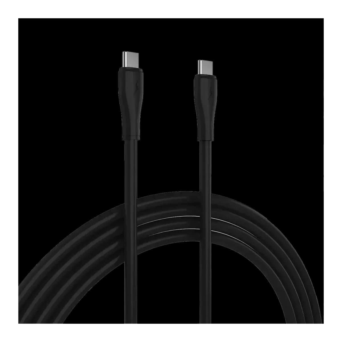 Зарядное устройство сетевое Atomic UniQ G651 GAN 65W USB A+C с кабелем USB С-С / 10.188 (желтый)