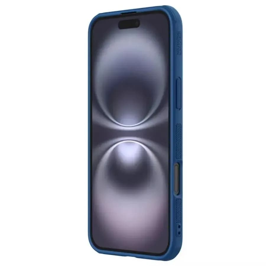 Чехол-накладка Nillkin Super Frosted Shield Pro для iPhone 16 (синий)