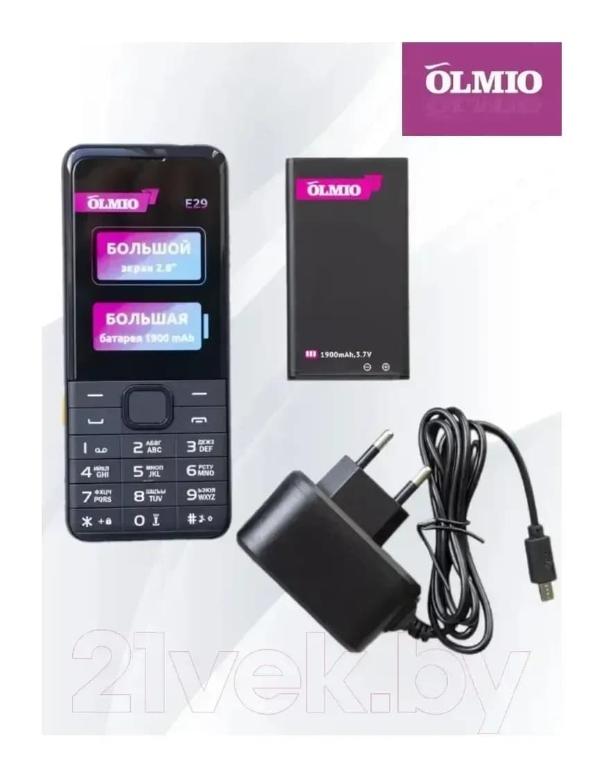 Мобильный телефон Olmio E29 / 043765 (черный)