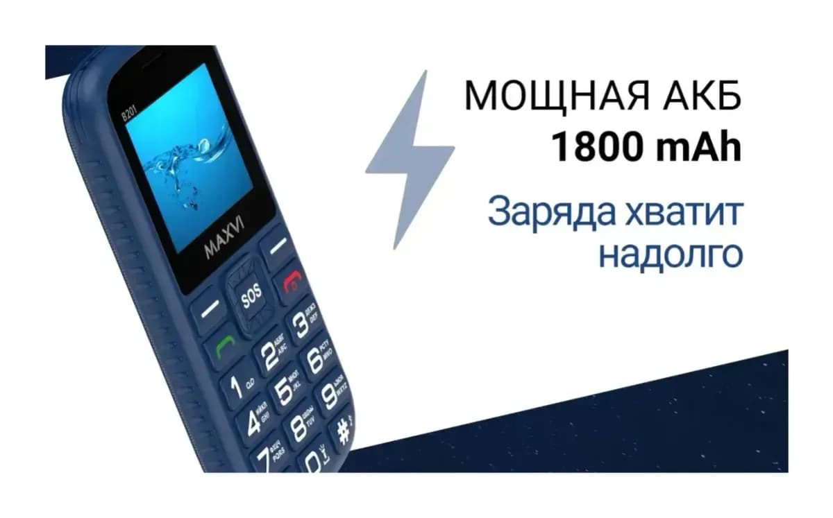 Мобильный телефон Maxvi B201 (черный)