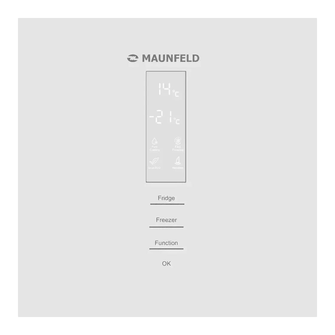 Холодильник с морозильником Maunfeld MFF200NFW Matt Inverter