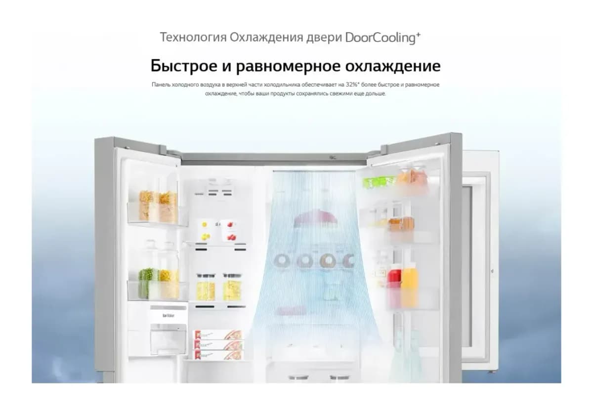 Холодильник с морозильником LG GC-B257SBZV
