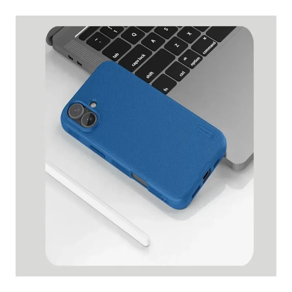 Чехол-накладка Nillkin Super Frosted Shield Pro для iPhone 16 (синий)