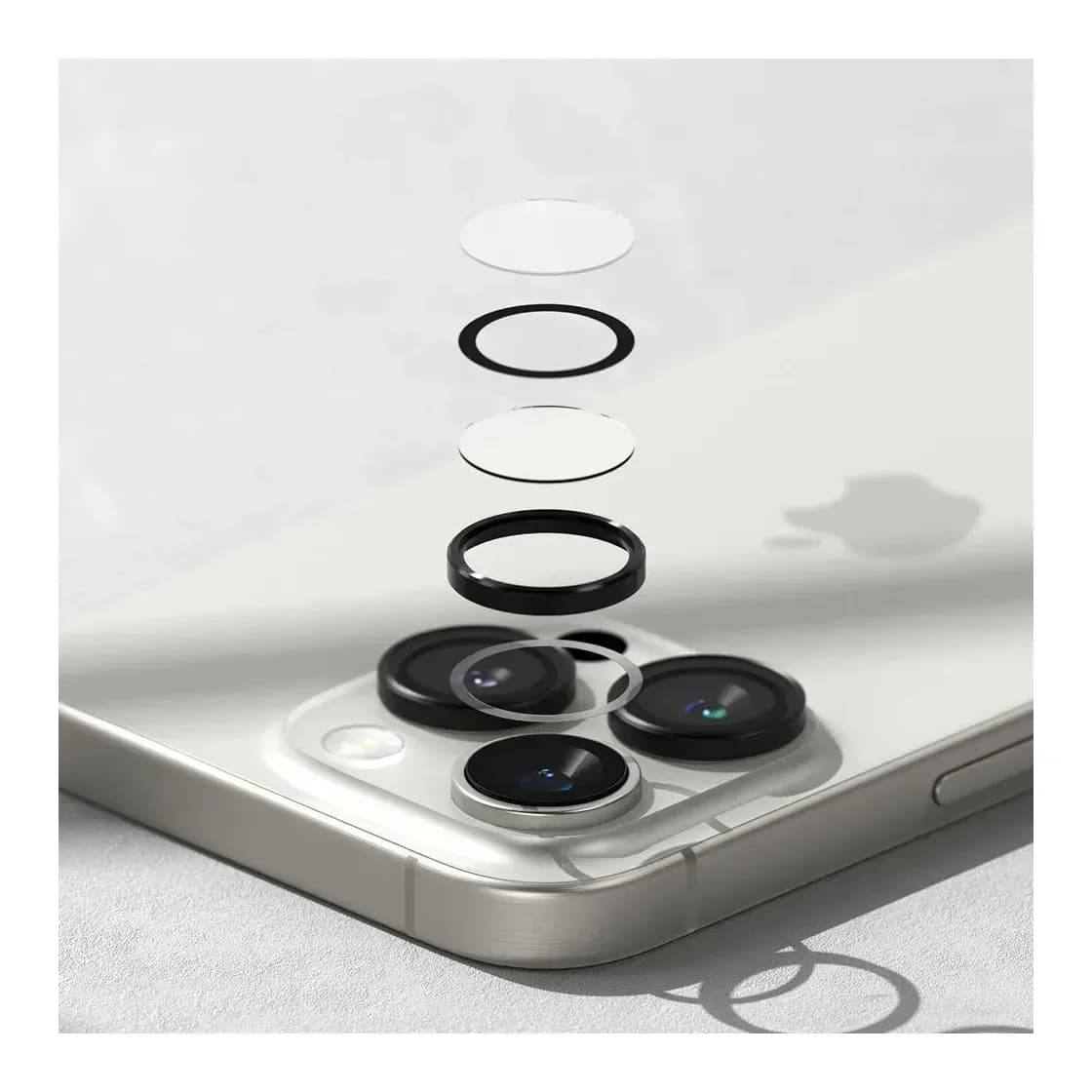 Защитное стекло для камеры телефона Ringke Camera Frame Protector для iPhone 16 Pro/16 Pro Max (2шт, черный)