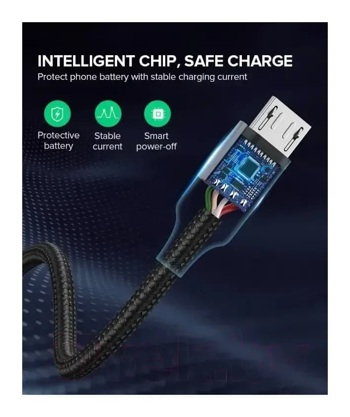 Зарядный кабель Ugreen US290 / 60146 (1м, черный)