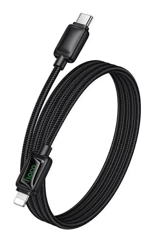 Зарядный кабель Hoco U146 Type-C to Lightning (1.2м, черный)