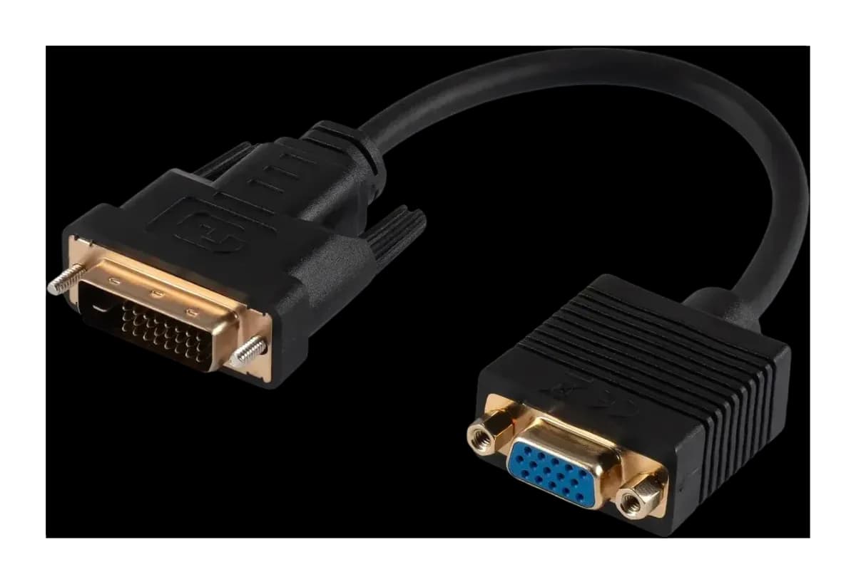 Кабель/переходник Buro DVI-D (m) VGA (f) / BU-DVI-VGA (0.23м, черный)