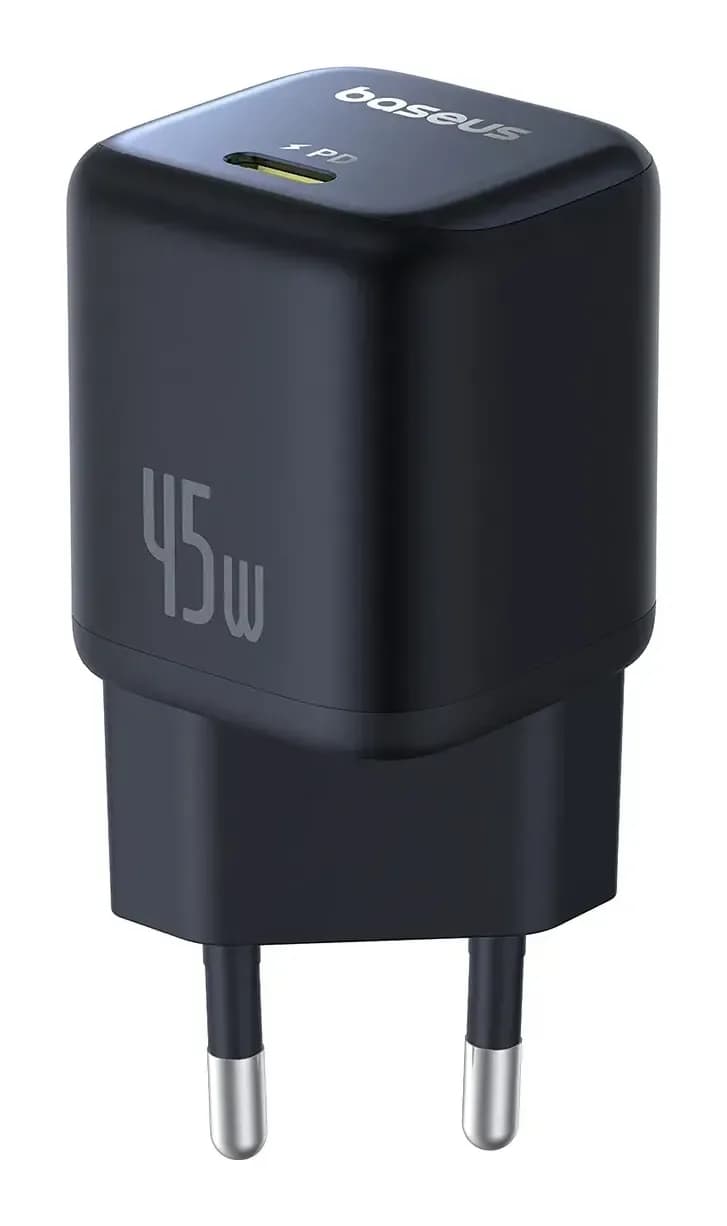 Адаптер питания сетевой Baseus PicoGo 45W EU / P10176800123-00 (черный)