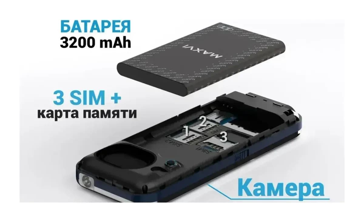 Мобильный телефон Maxvi P18i (синий)