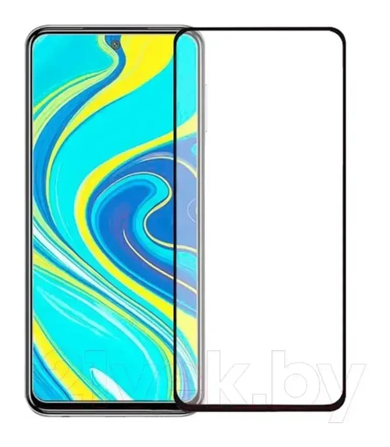 Защитное стекло для телефона Case 111D для Redmi Note 9 Pro/Redmi Note 9S (черный глянец)