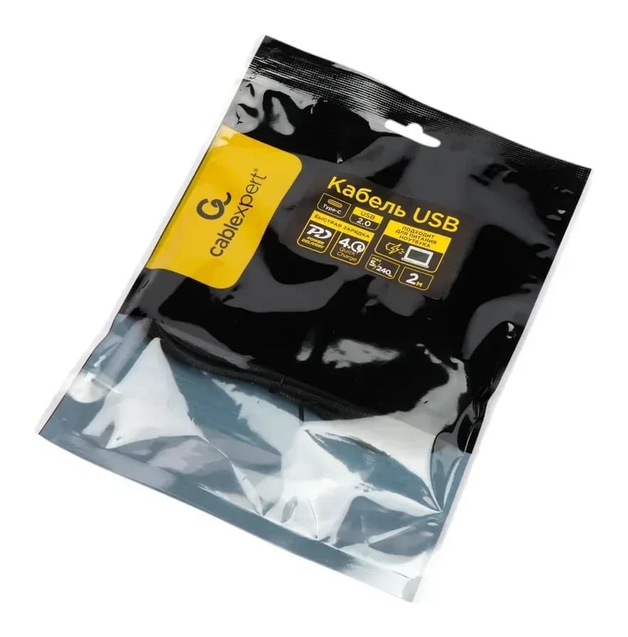 Зарядный кабель Gembird/Cablexpert СС-USB2.0-240W-2M (2м, черный)