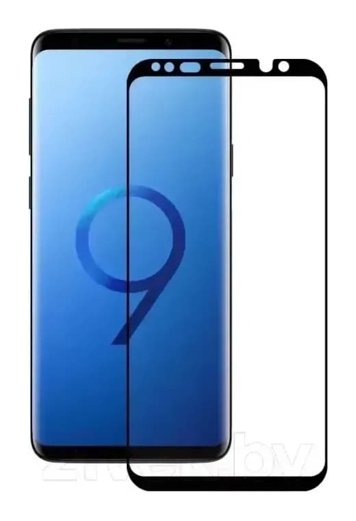 Защитное стекло для телефона Case 3D для Samsung Galaxy S9 Plus (черный глянец)