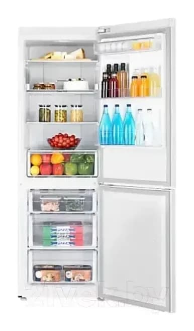 Холодильник с морозильником Samsung RB33A32N0WW/WT