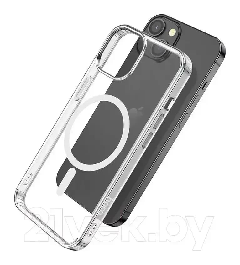 Чехол-накладка Hoco Магнитный для iPhone 14 Pro Max (прозрачный)