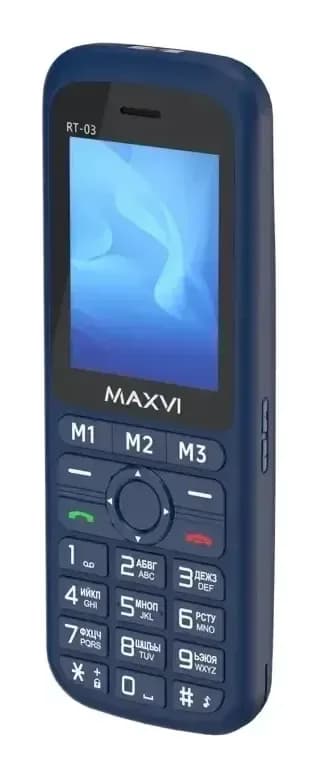 Мобильный телефон Maxvi RT-03 с док-станцией (синий)