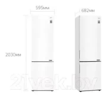 Холодильник с морозильником LG GA-B509CQCL