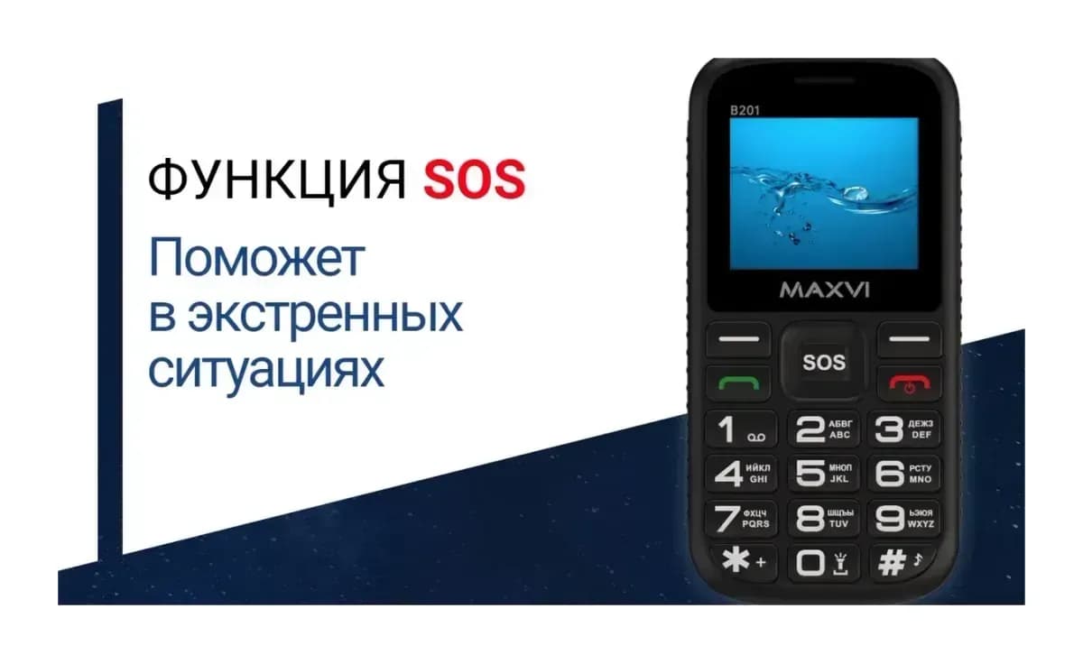 Мобильный телефон Maxvi B201 (черный)