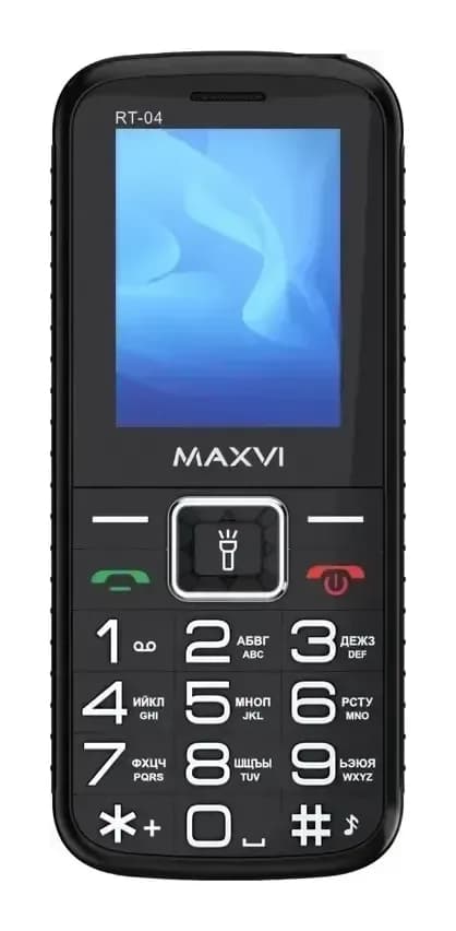 Мобильный телефон Maxvi RT-04 с док-станцией (черный)