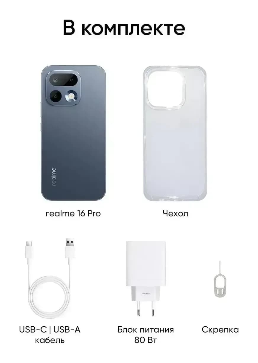 Смартфон Realme 16 Pro 8GB/256GB (графитовый)