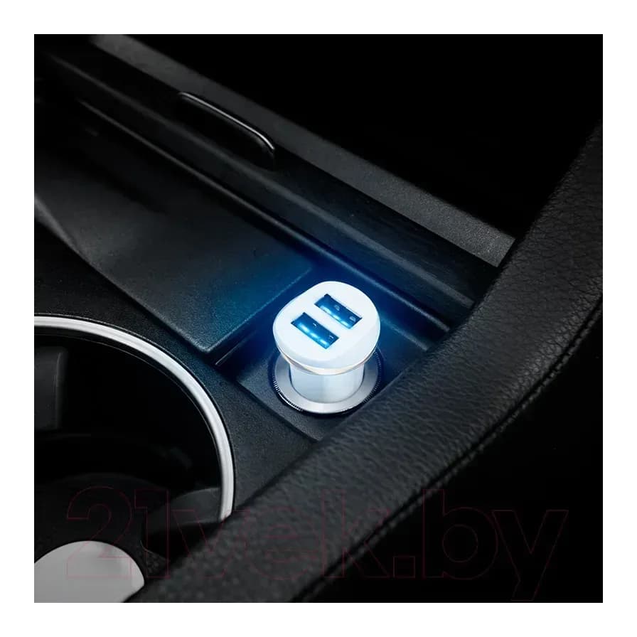 Автомобильное зарядное устройство Hoco Z1 Double Ported Car Charger (белый)