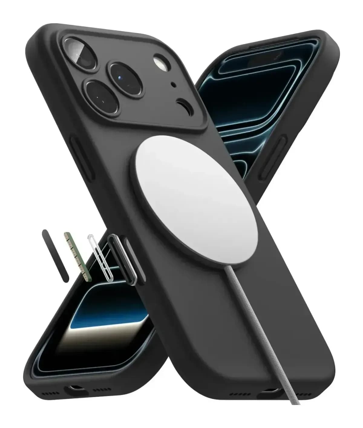 Чехол-накладка Ringke Silicone Magnetic для iPhone 17 Pro (Black)