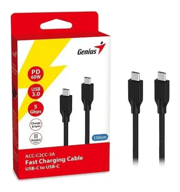 Зарядный кабель Genius ACC-C2CC-3A / 32590006401 (черный)