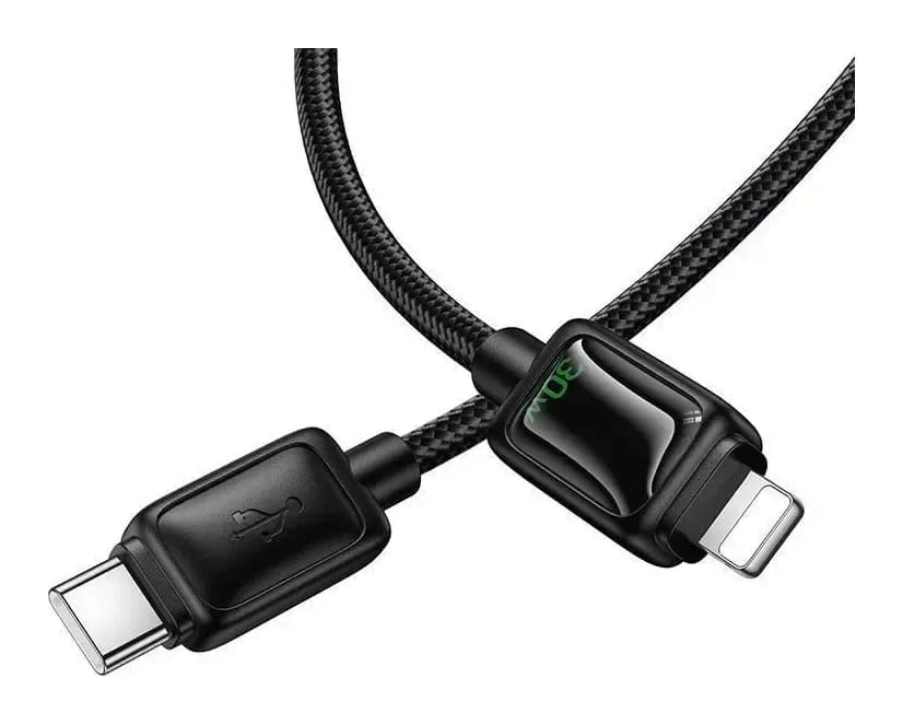 Зарядный кабель Hoco U146 Type-C to Lightning (1.2м, черный)