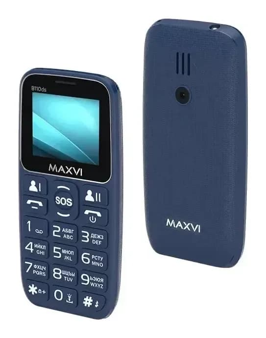 Мобильный телефон Maxvi B110ds (синий+ЗУ)