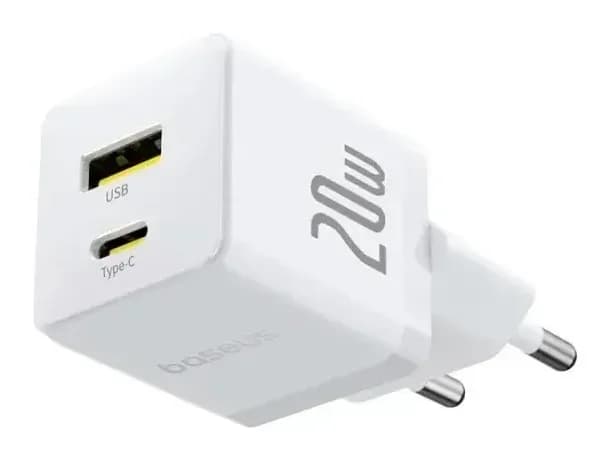 Зарядное устройство сетевое Baseus Palm C+U 20W EU / P10111608213-01 (белый)