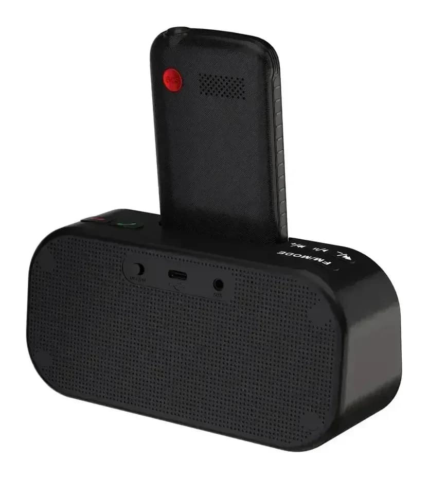 Мобильный телефон Maxvi RT-04 с док-станцией (черный)