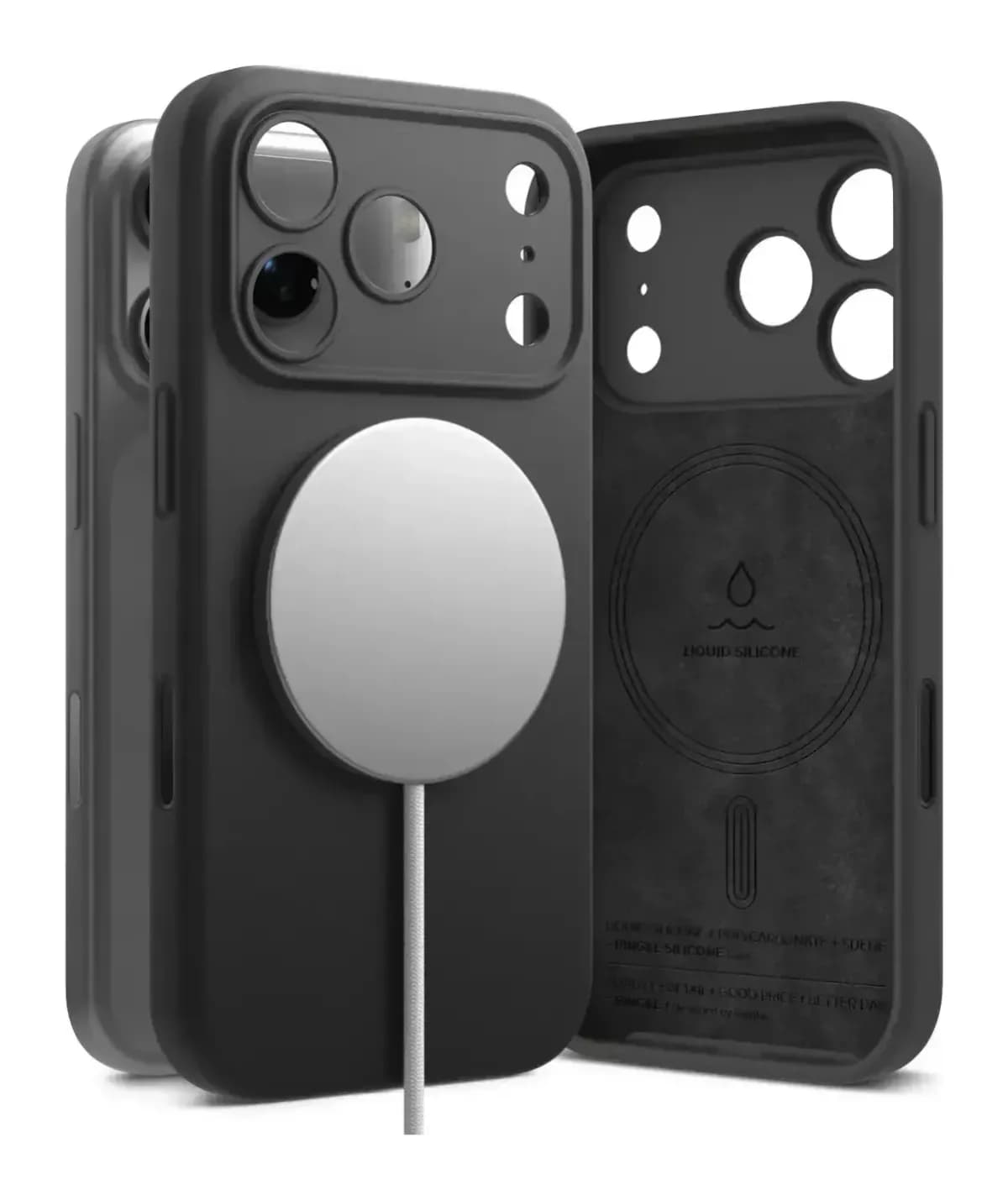 Чехол-накладка Ringke Silicone Magnetic для iPhone 17 Pro (Black)