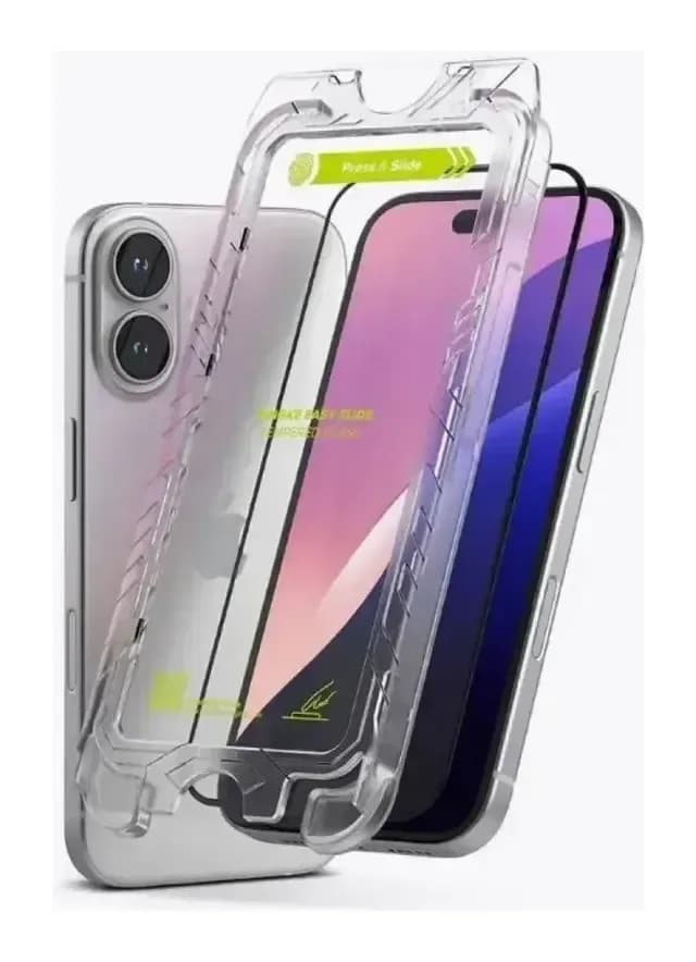 Защитное стекло для телефона Ringke Easy Slide для Iphone 15/16 (2шт, черный)