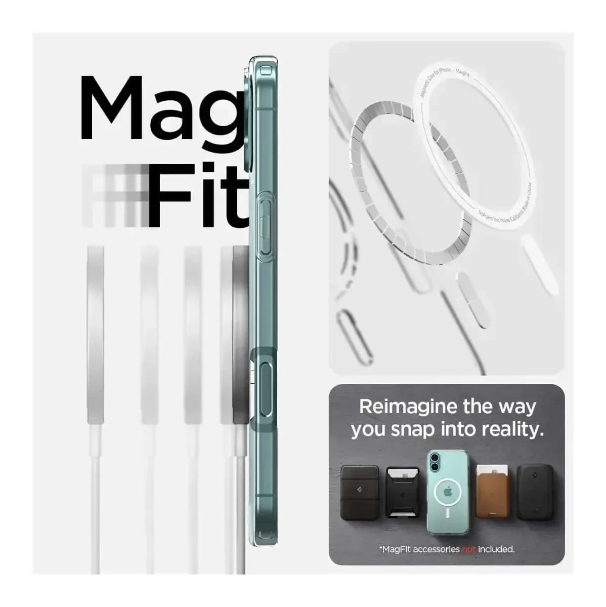 Чехол-накладка Spigen Liquid Crystal Mag Magsafe для iPhone 16 / ACS08390 (Clear)