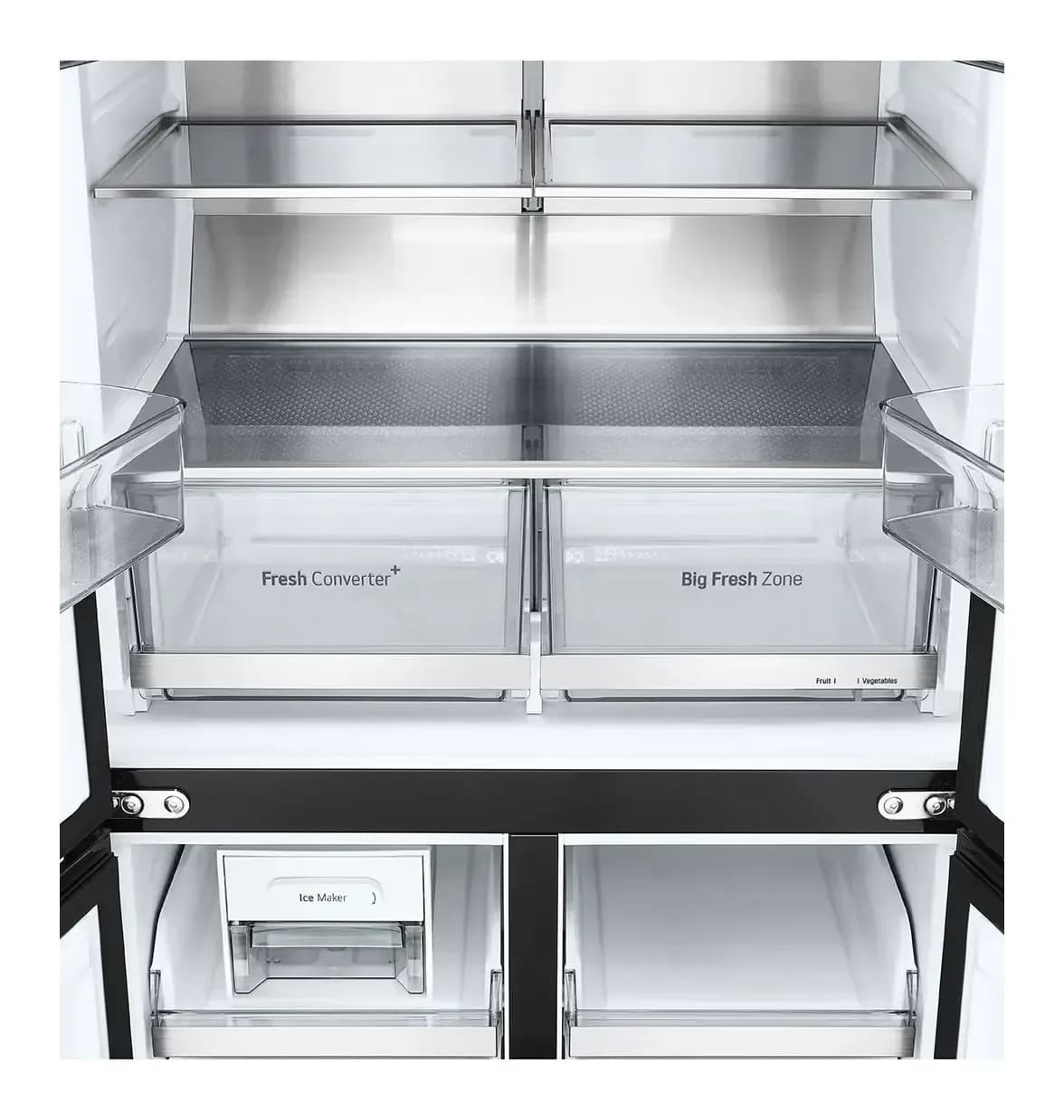 Холодильник с морозильником LG GC-V22FHBBM