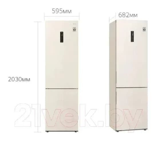Холодильник с морозильником LG DoorCooling+ GA-B509CEQM