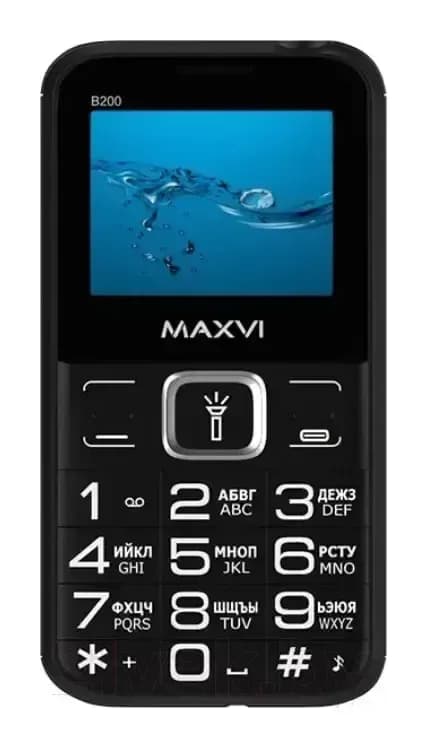 Мобильный телефон Maxvi B200 (черный+ЗУ)