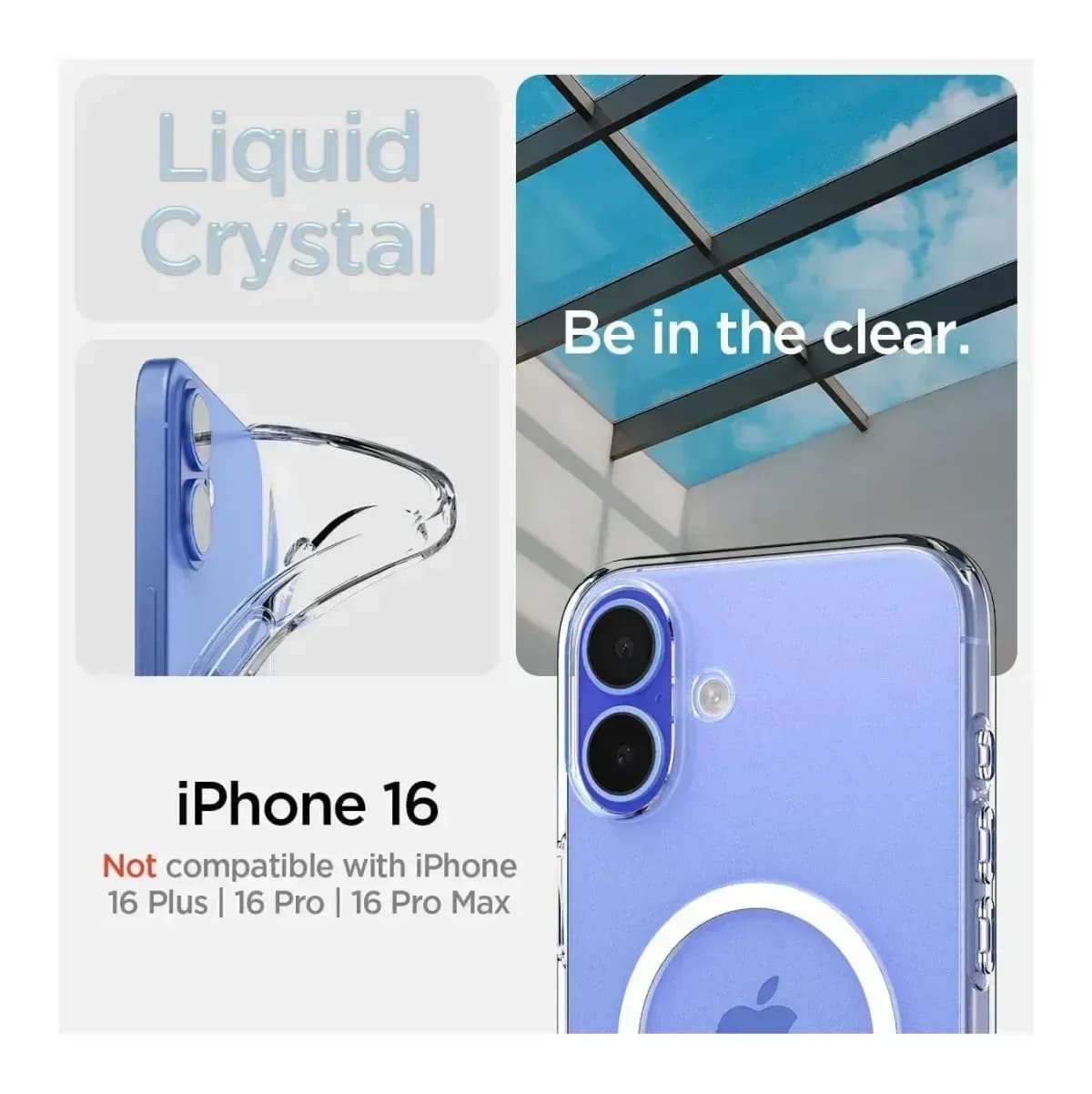 Чехол-накладка Spigen Liquid Crystal Mag Magsafe для iPhone 16 / ACS08390 (Clear)